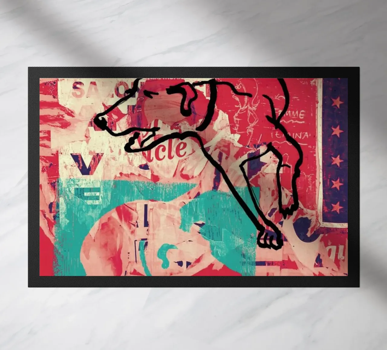 Dog doormat by Andy Bridge