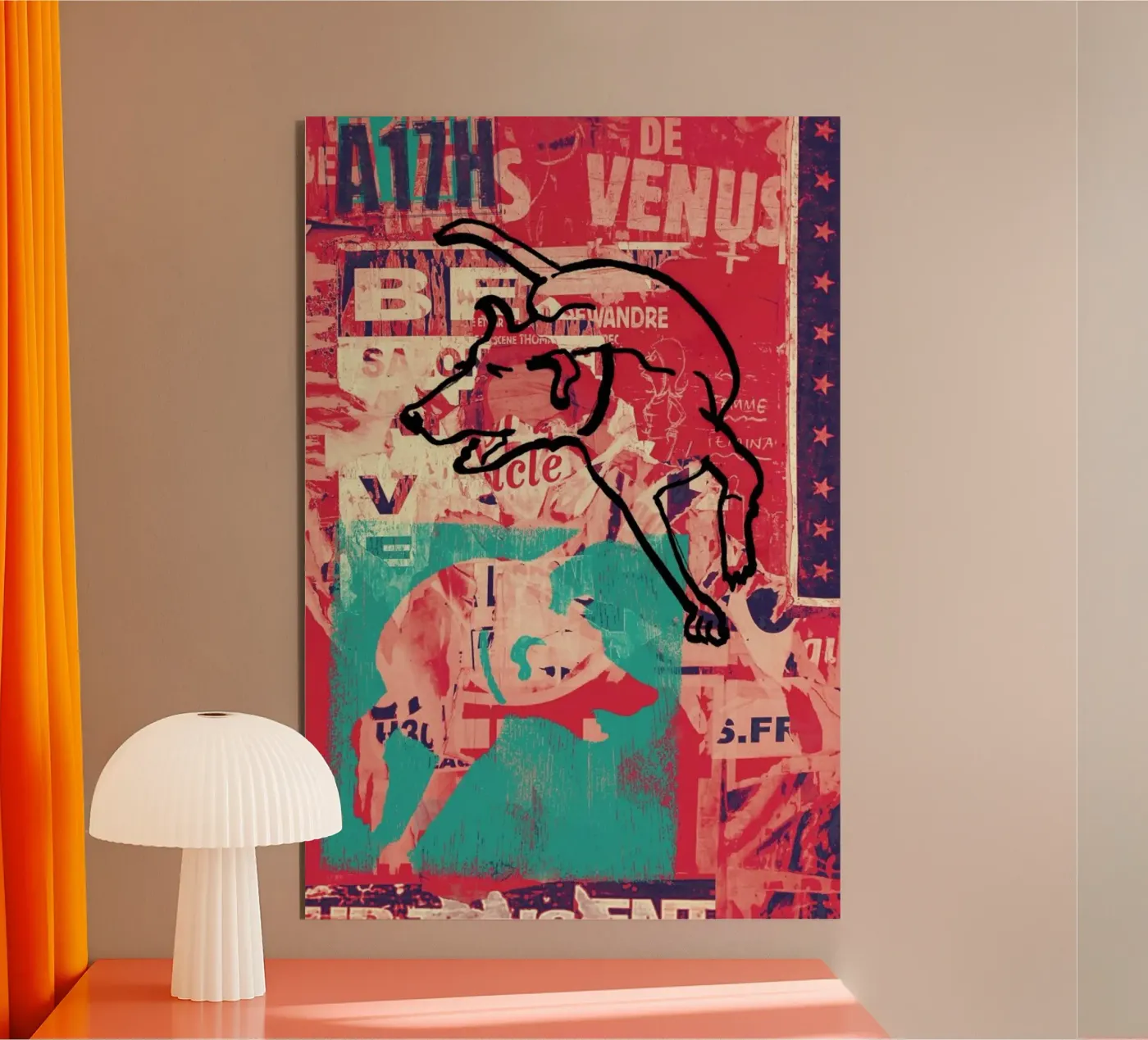 Dog alluminio dibond da Andy Bridge