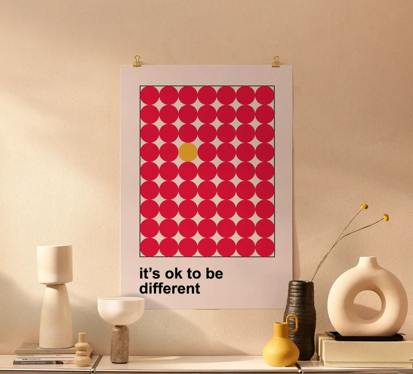 Sei anders Kunst Poster von Studio Fun Boy