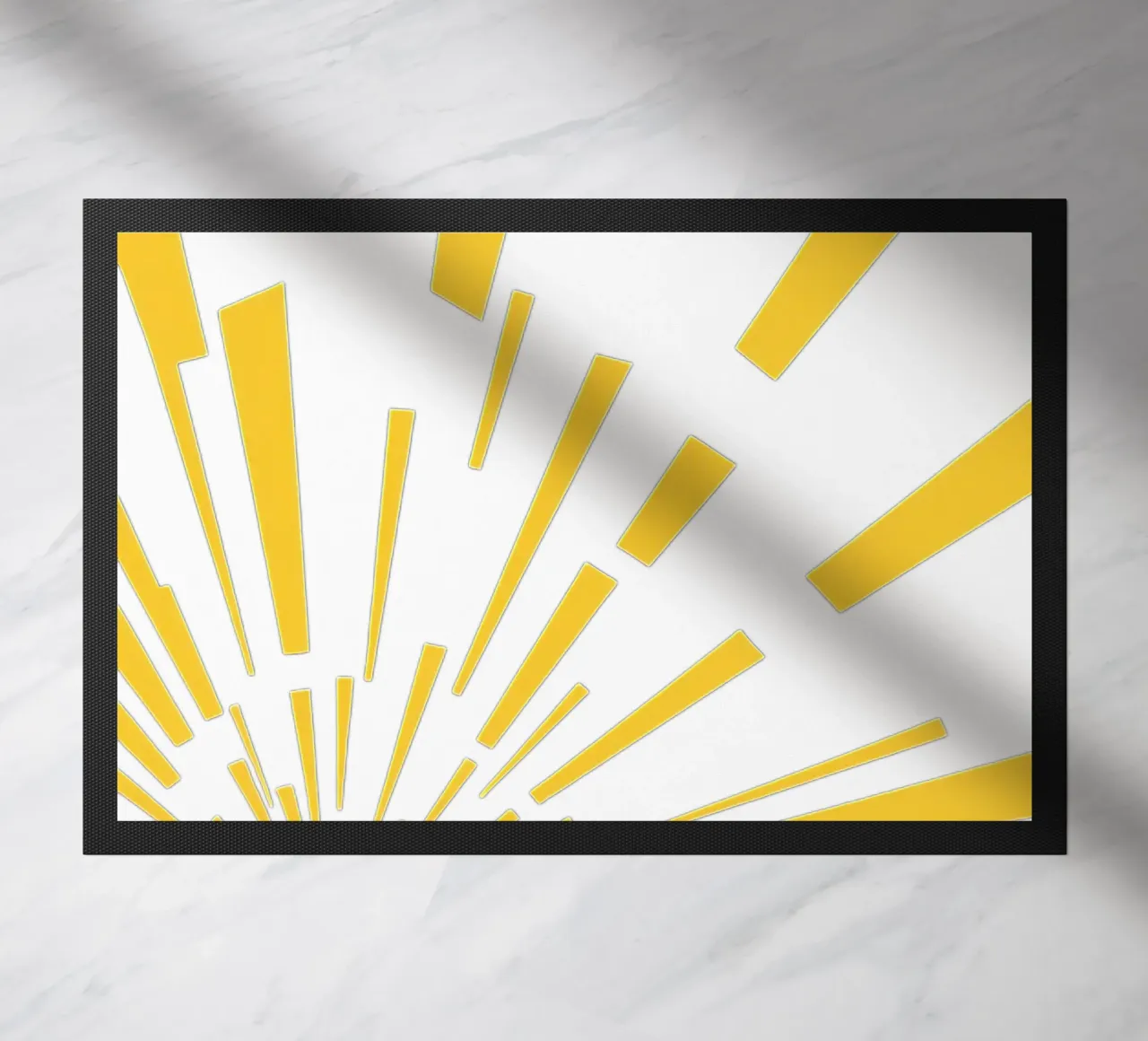 sun rays burst doormat by Minimalist vector art