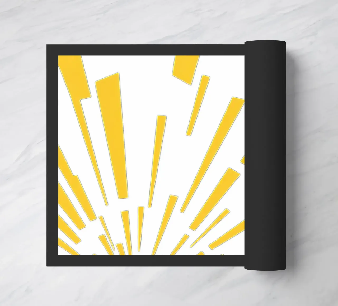 sun rays burst doormat by Minimalist vector art