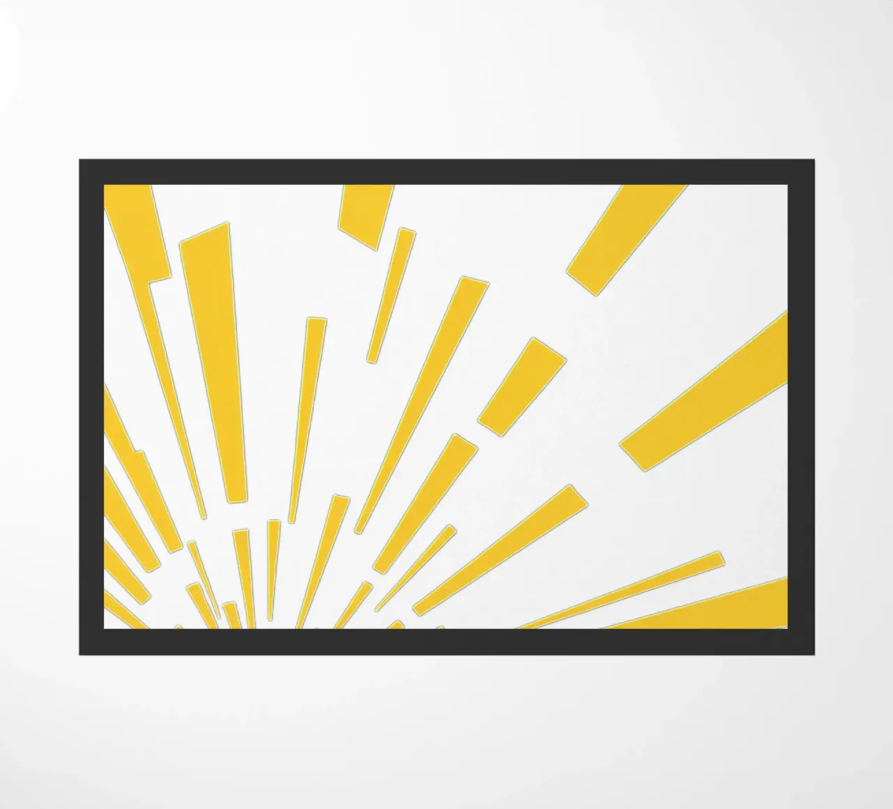 sun rays burst doormat by Minimalist vector art