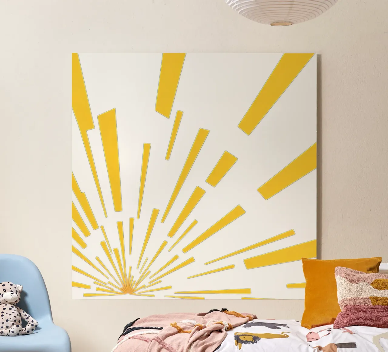 rayons de soleil éclatants plexiglas de Minimalist vector art