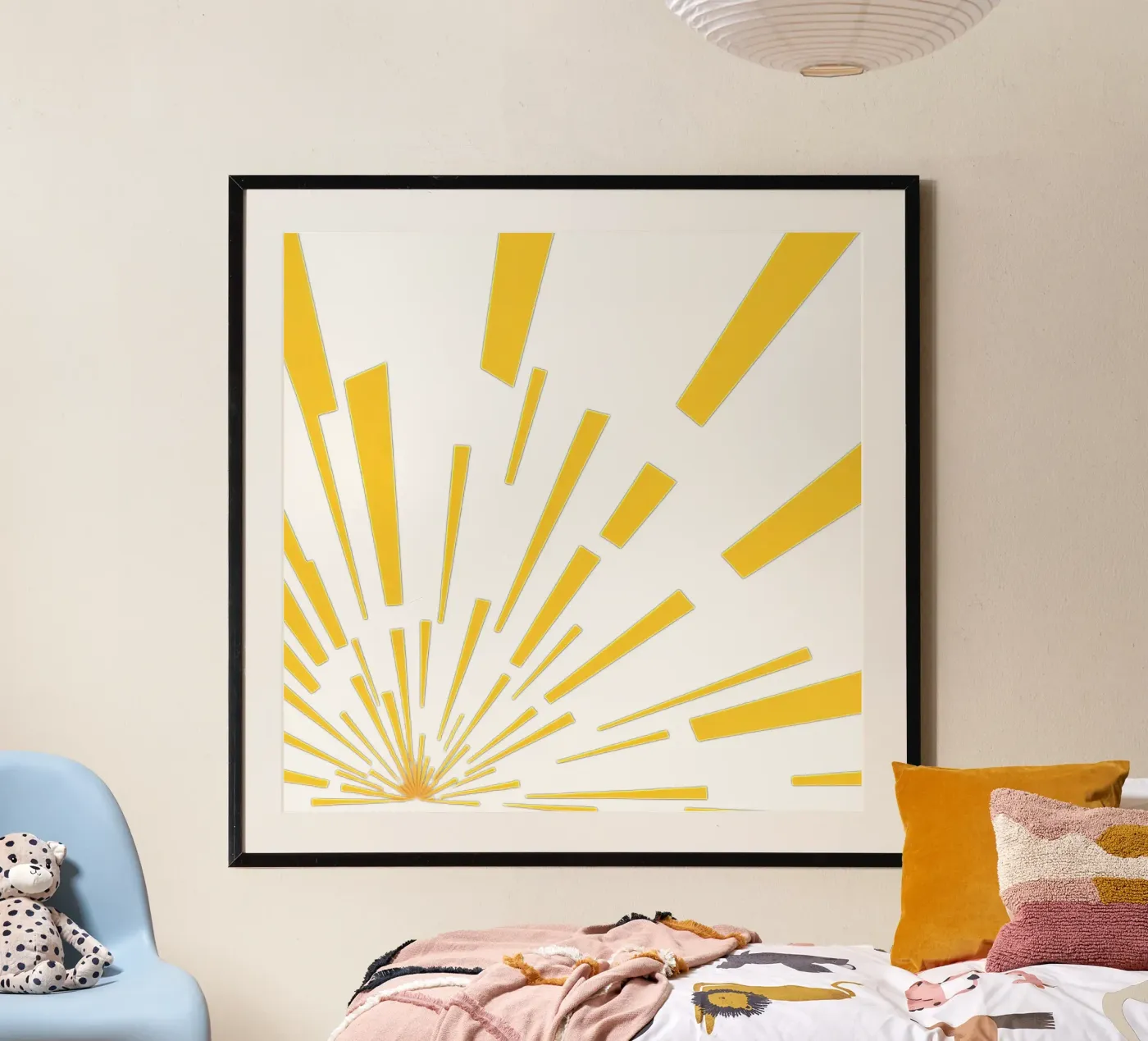 Sonnenstrahlen brechen hervor Poster von Minimalist vector art