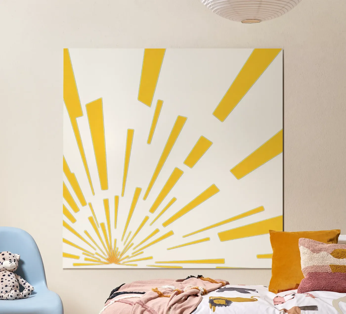 Sonnenstrahlen brechen hervor Poster von Minimalist vector art