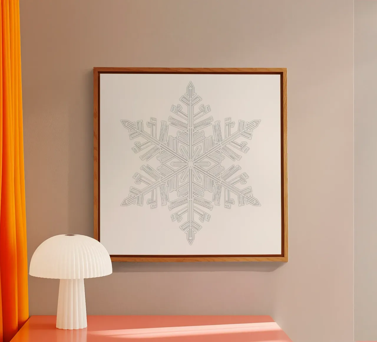 flocon de neige complexe plexiglas de Minimalist vector art