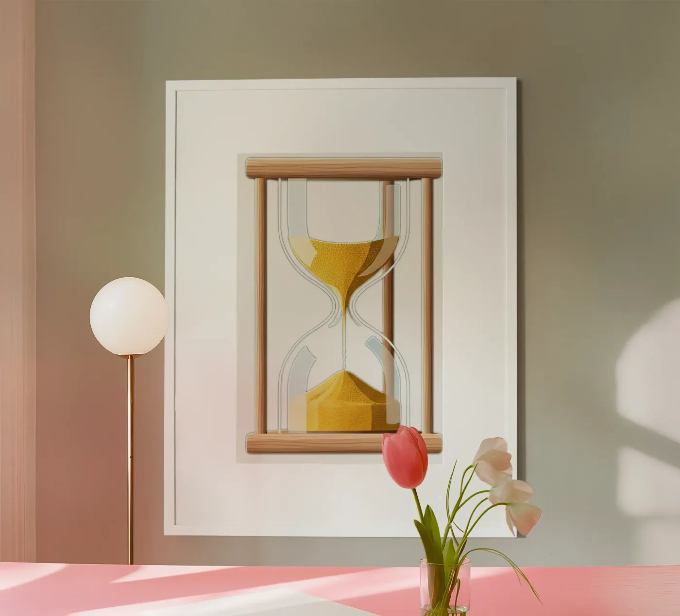 hourglass poster da Minimalist vector art