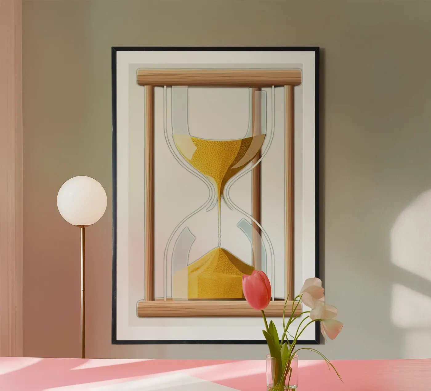 hourglass poster da Minimalist vector art
