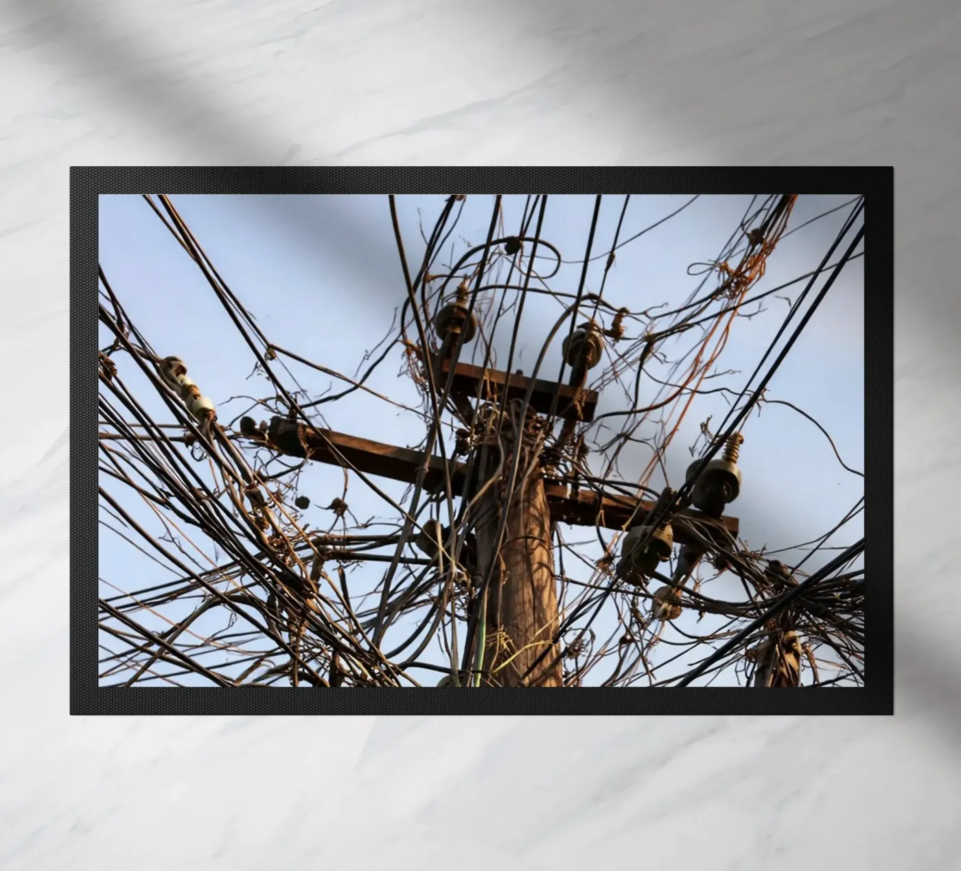 tangle power line cable doormat by PASMING