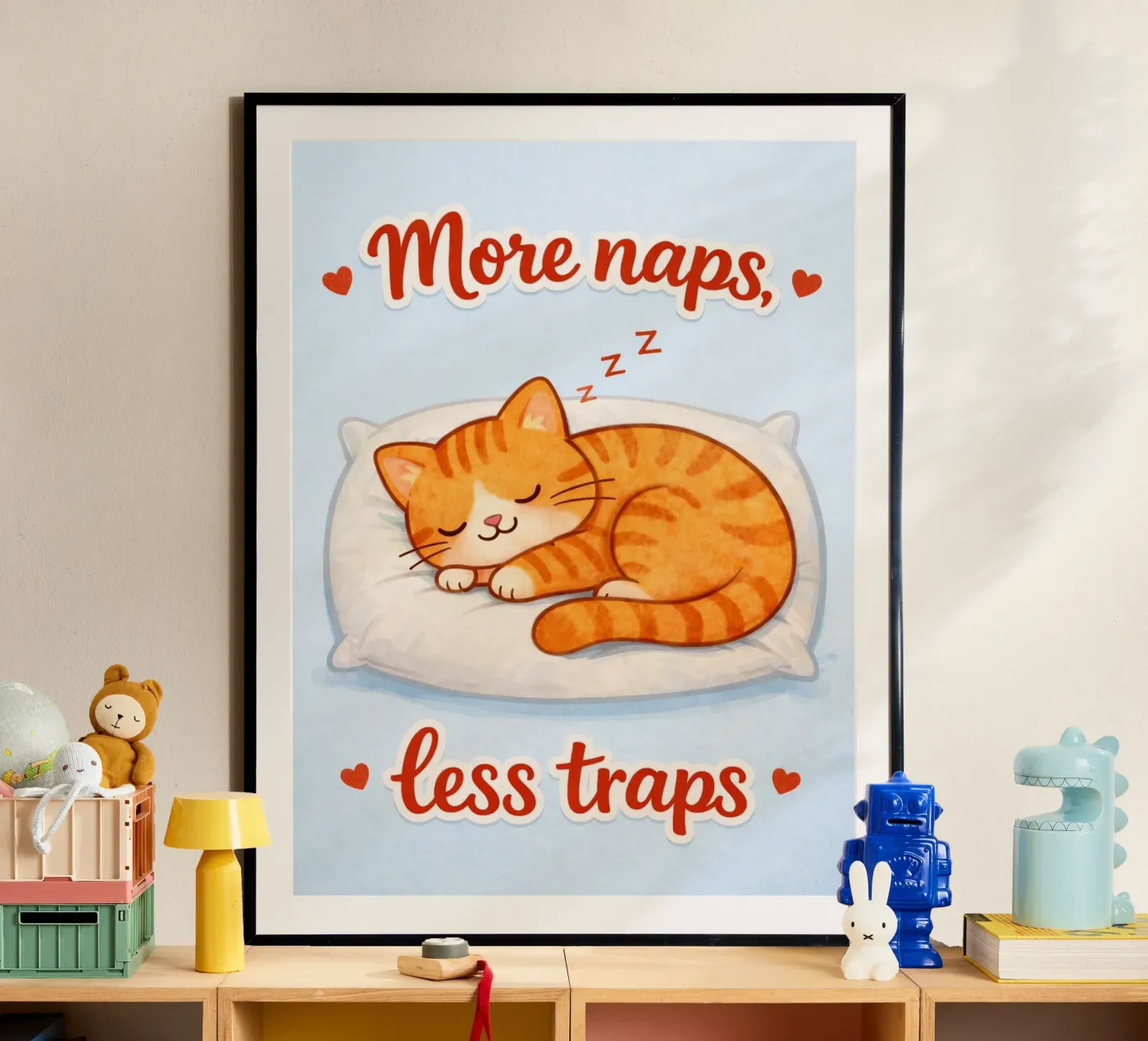 more naps less traps poster by SADELA