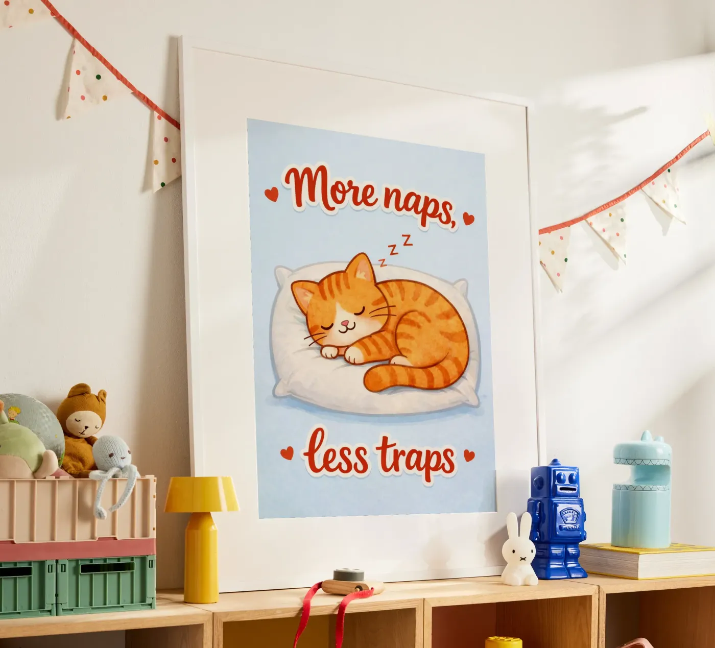 more naps less traps poster by SADELA