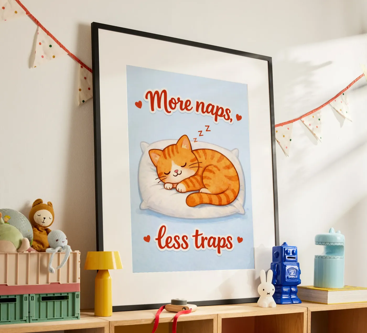more naps less traps poster by SADELA