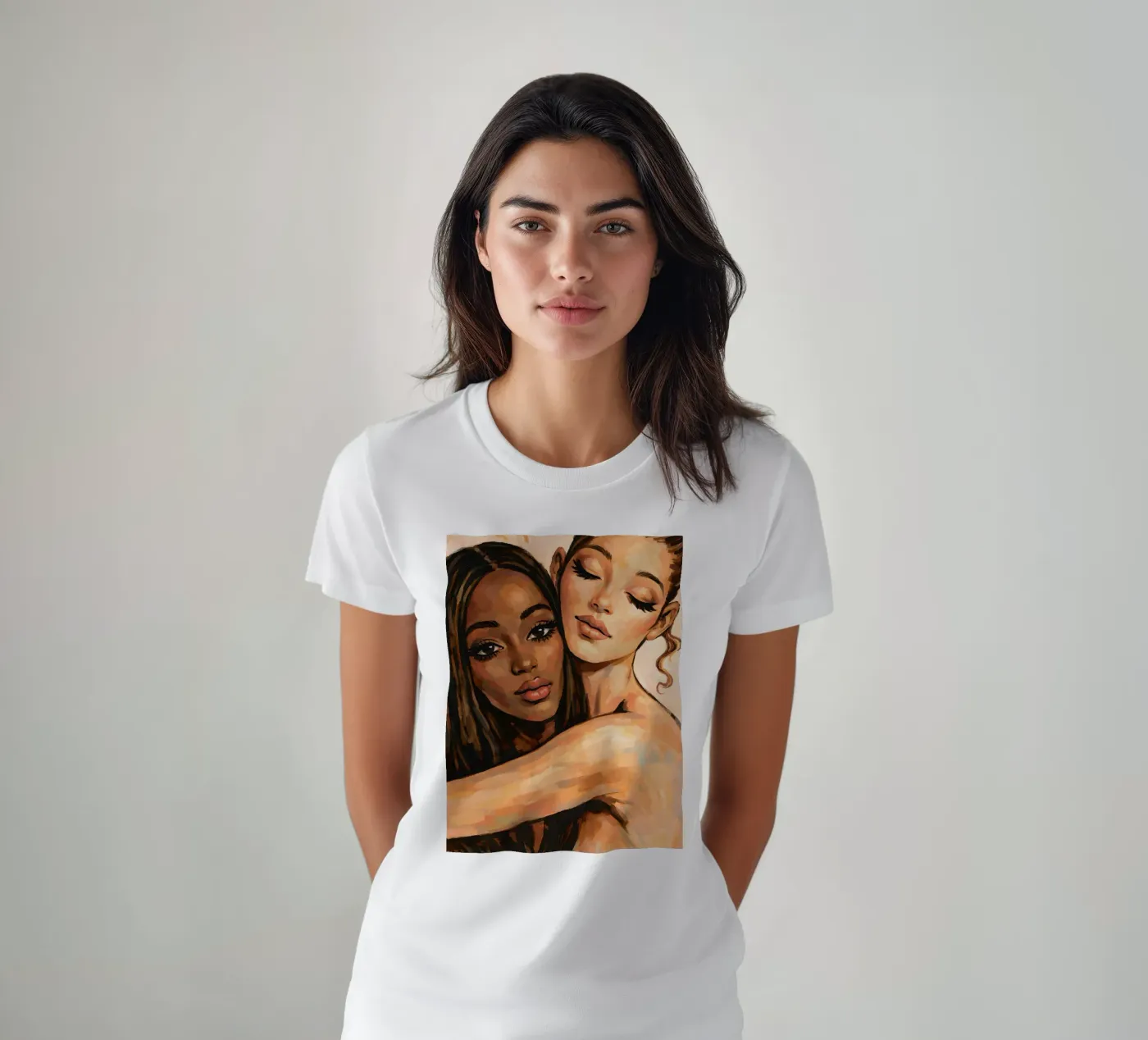 ABBRACCIO DI AMICIZIA t-shirt da ARTOMATIC