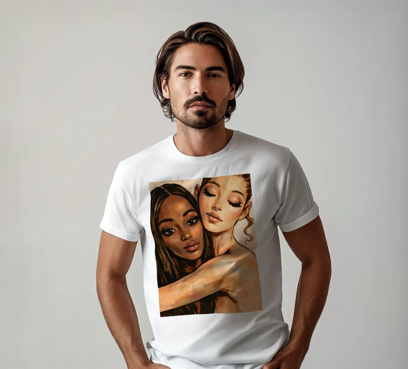 ABBRACCIO DI AMICIZIA t-shirt da ARTOMATIC