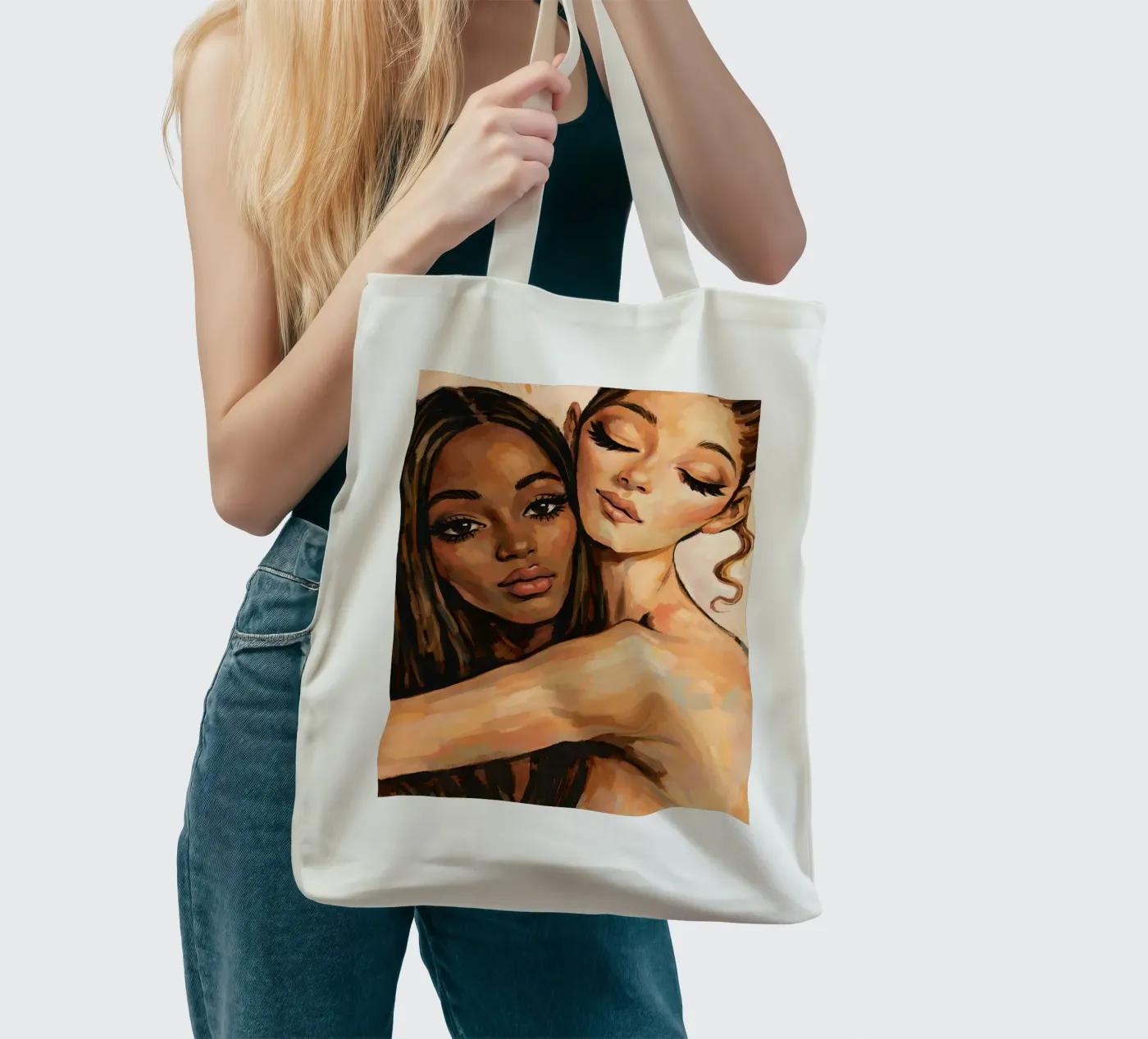 FRIENDSHIP EMBRACE tote bag by ARTOMATIC