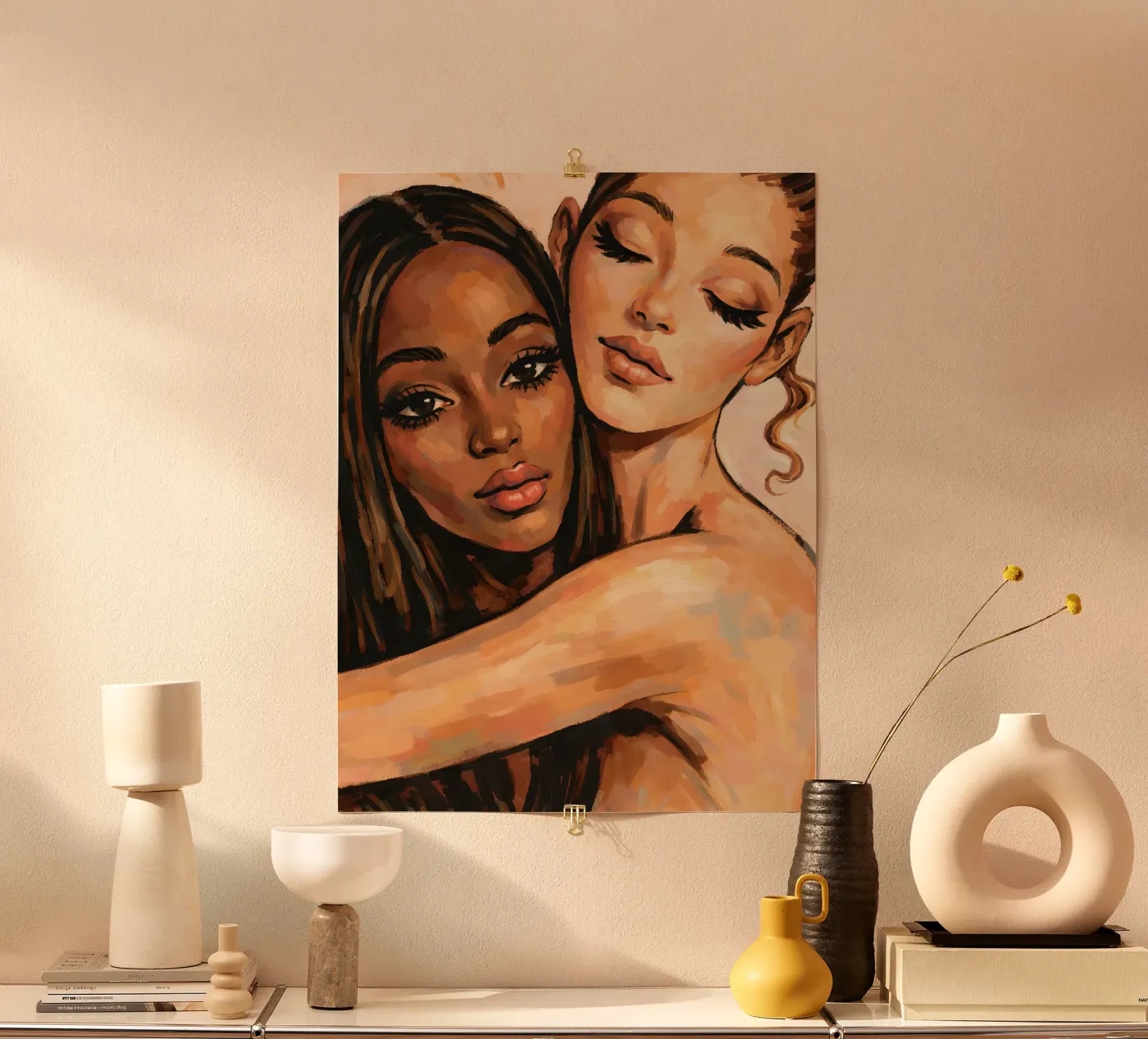 UMARMUNG DER FREUNDSCHAFT Poster von ARTOMATIC