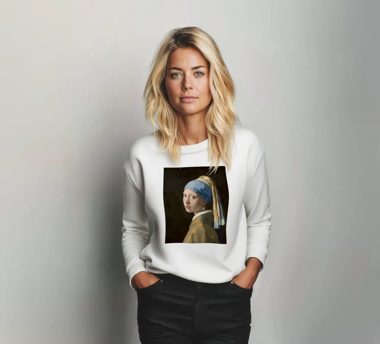 Johannes Vermeer - La ragazza con l'orecchino di perla felpa da William Store