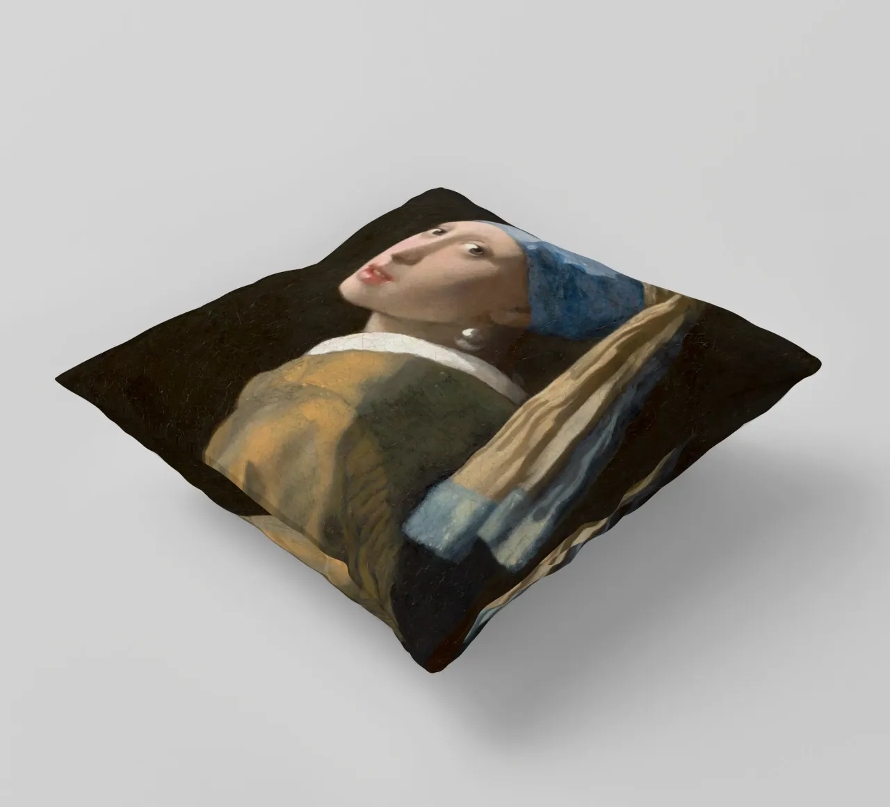Johannes Vermeer - Girl with a Pearl Earring decorative cushion by William Store