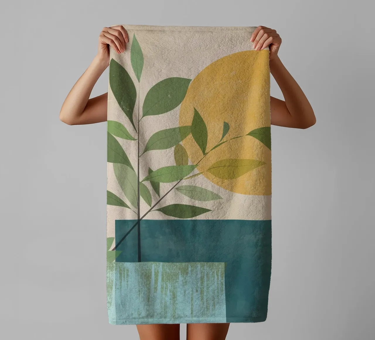 Lunare - Tema botanico asciugamano da bagno da LaylaOzHome