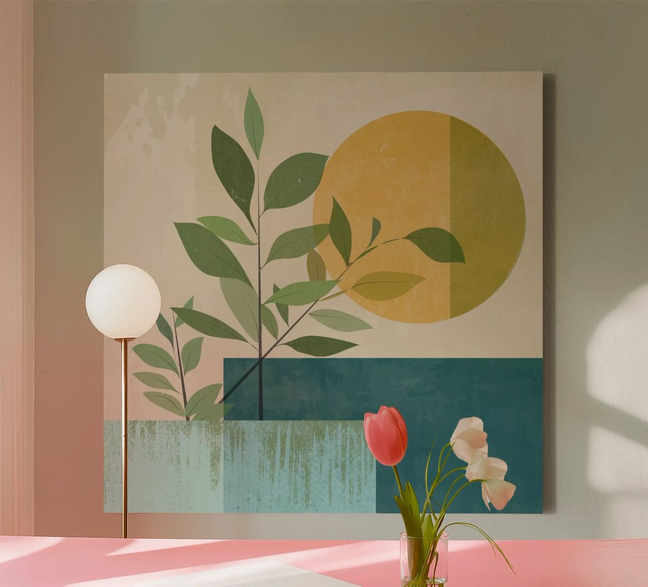 Lunar - Botanisch thema canvas van LaylaOzHome