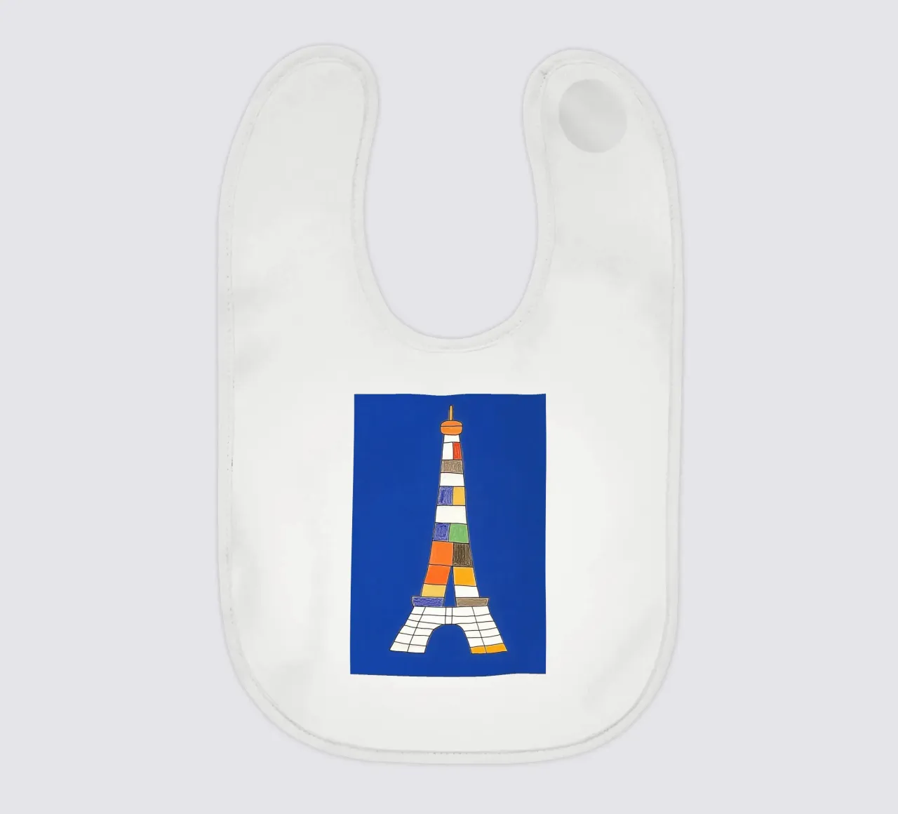 Torre Eiffel colorata bavaglino da Little Art Lab