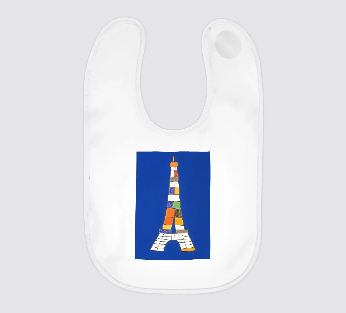 Farbenfroher Eiffelturm Babylätzchen von Little Art Lab