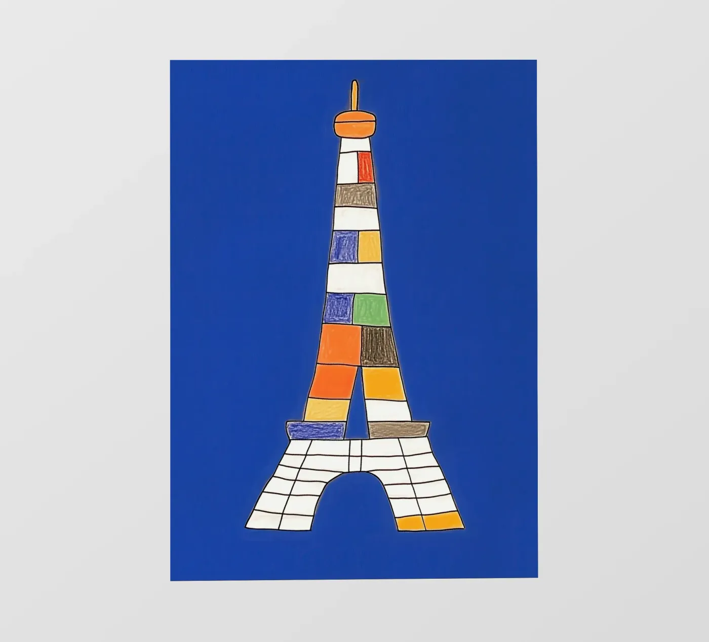 Colourful Eiffel Tower carta da parati fotografica da Little Art Lab