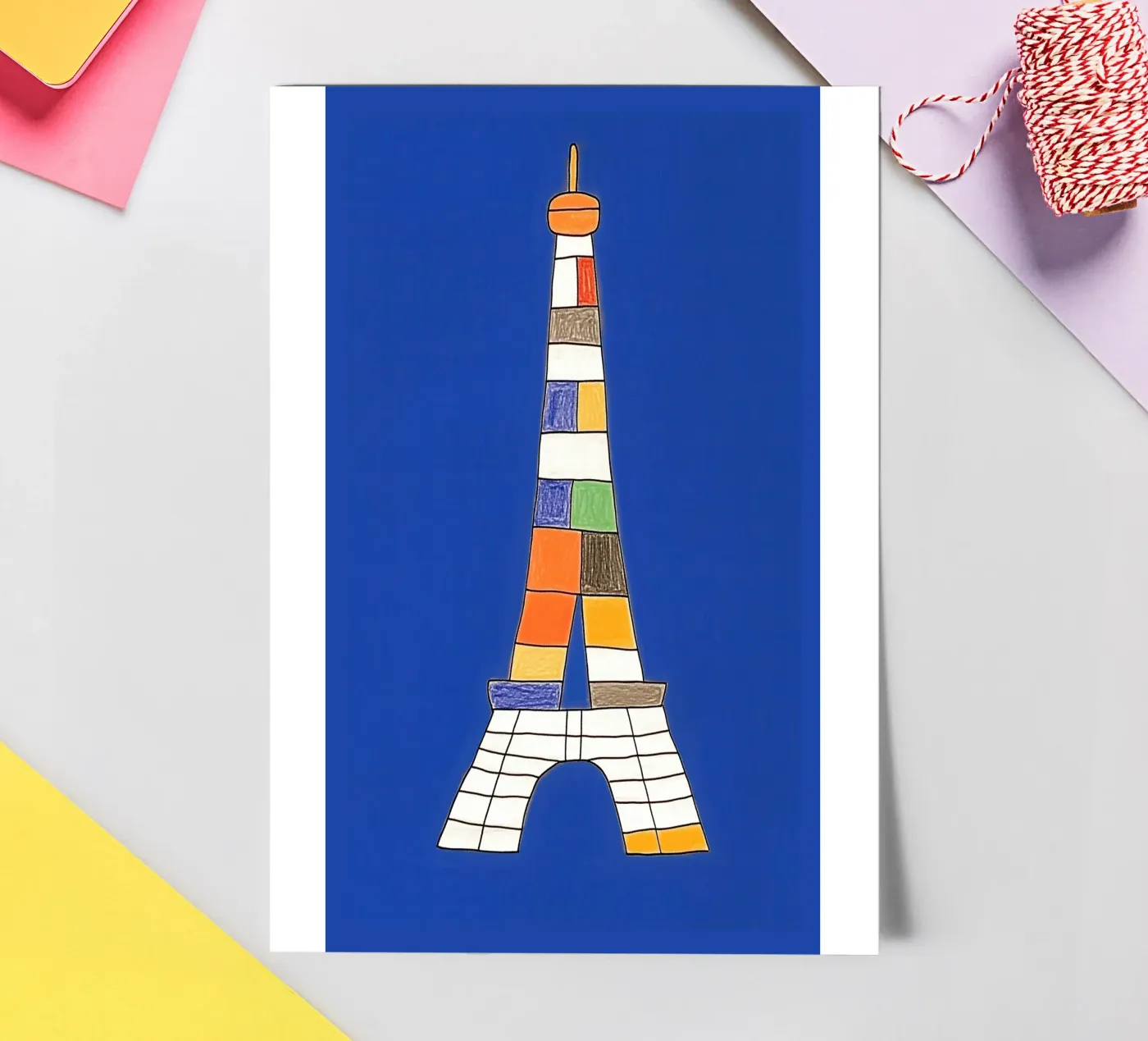 Colourful Eiffel Tower sticker sheet by Little Art Lab