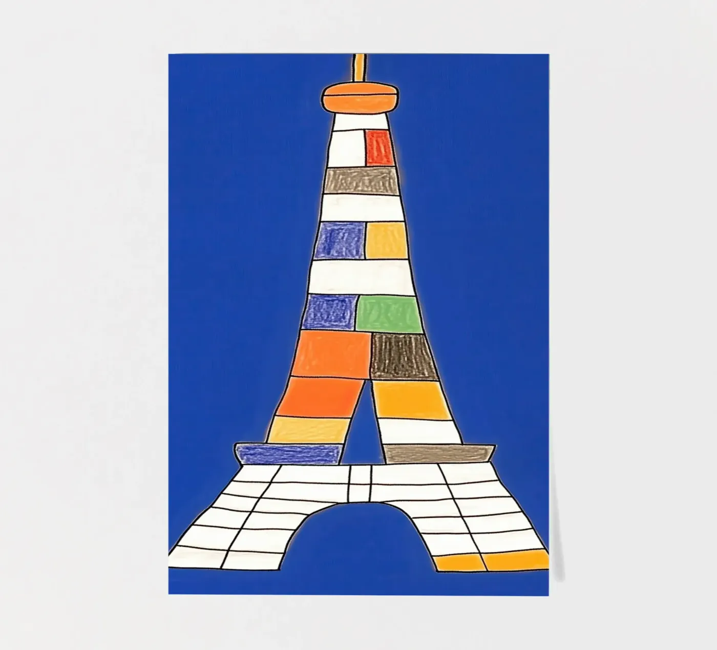 Colourful Eiffel Tower sticker sheet by Little Art Lab