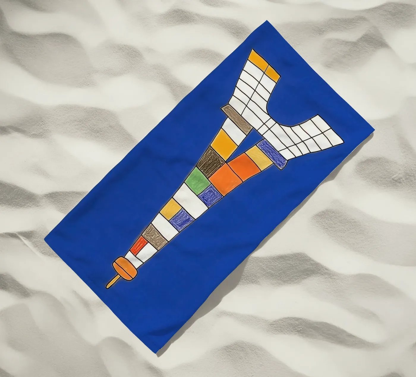 Colourful Eiffel Tower telo mare da Little Art Lab