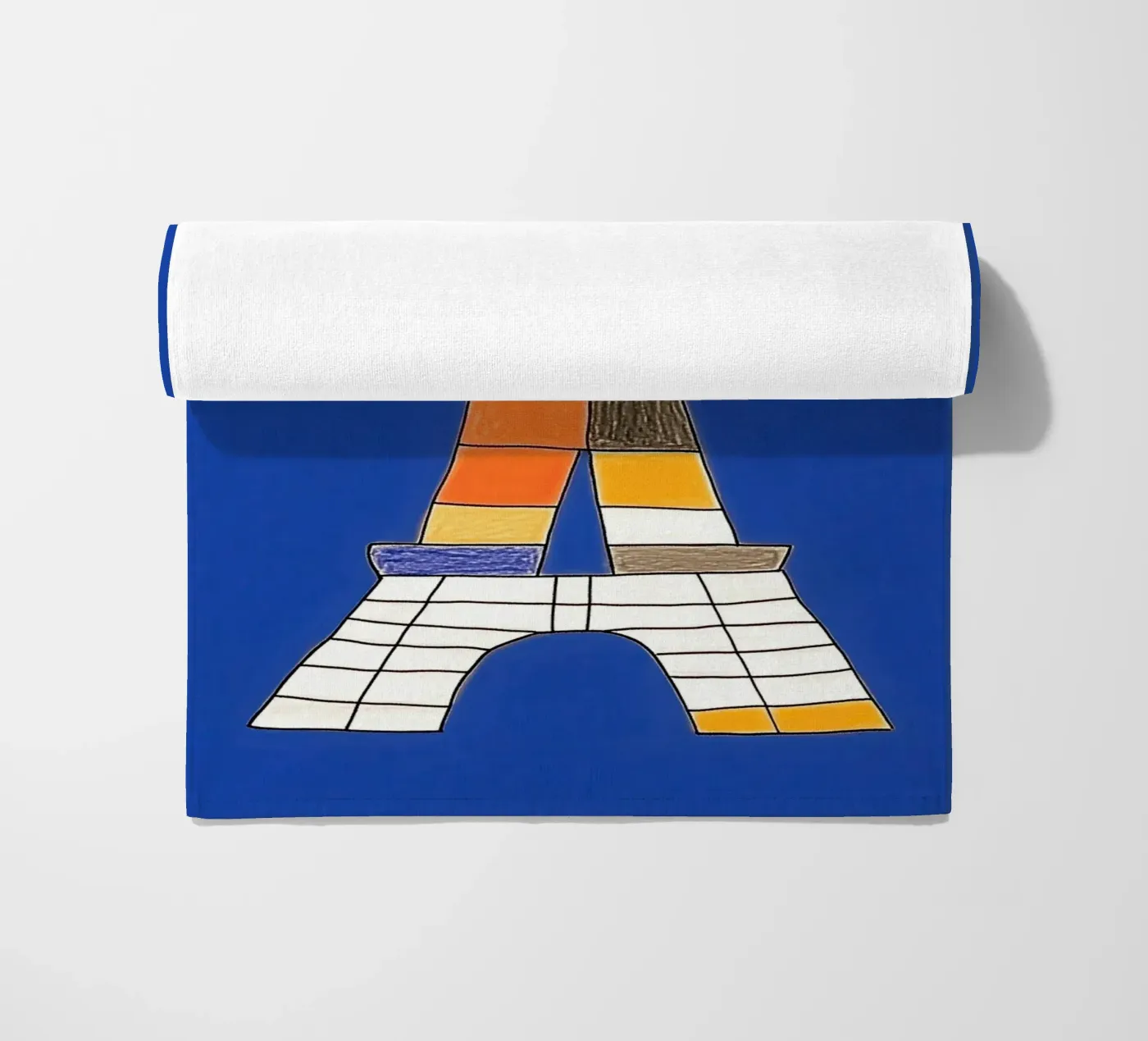 Colourful Eiffel Tower telo mare da Little Art Lab