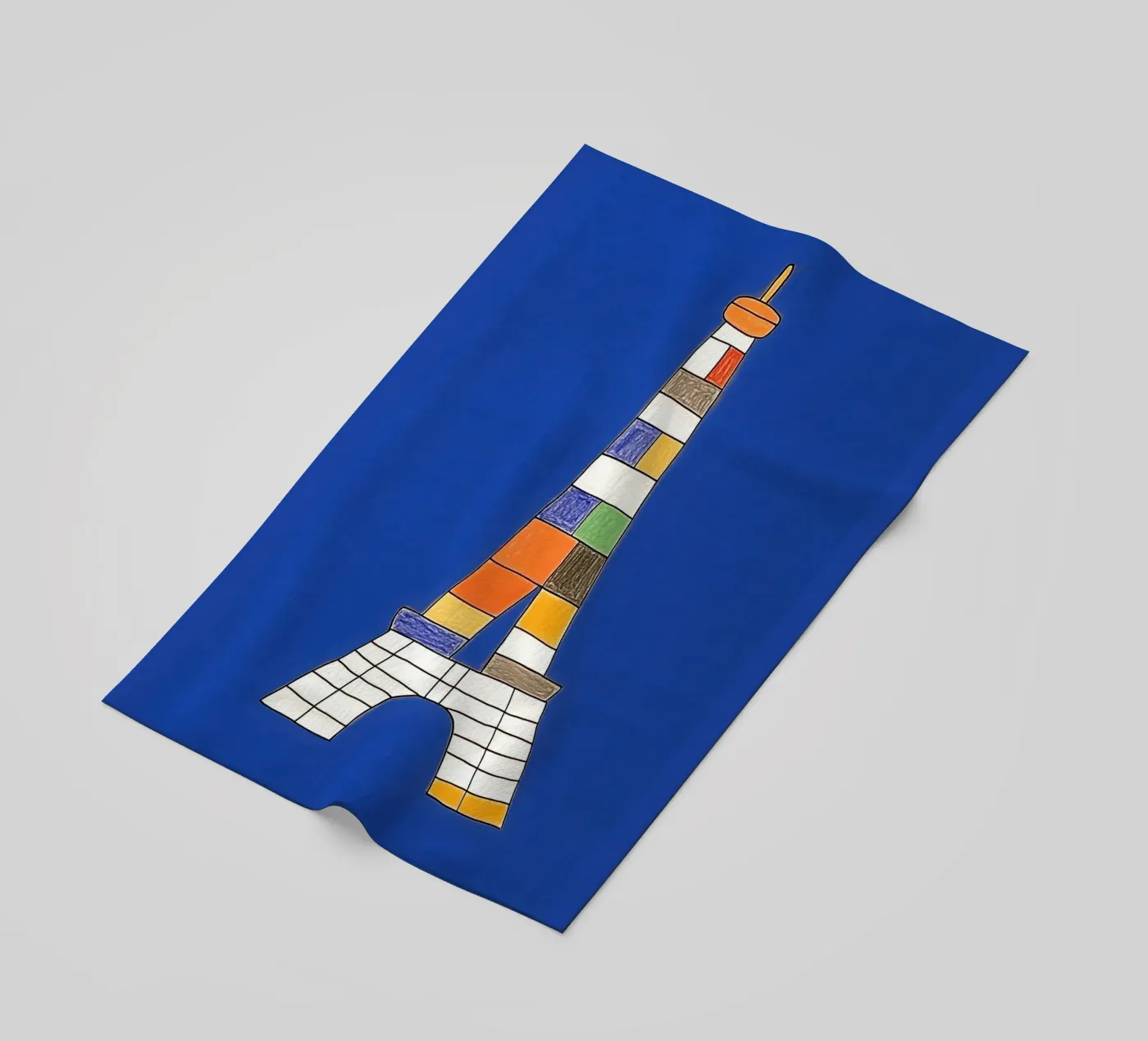 Colourful Eiffel Tower telo mare da Little Art Lab