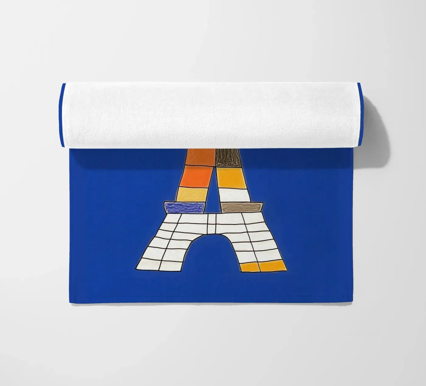 Colourful Eiffel Tower telo mare da Little Art Lab