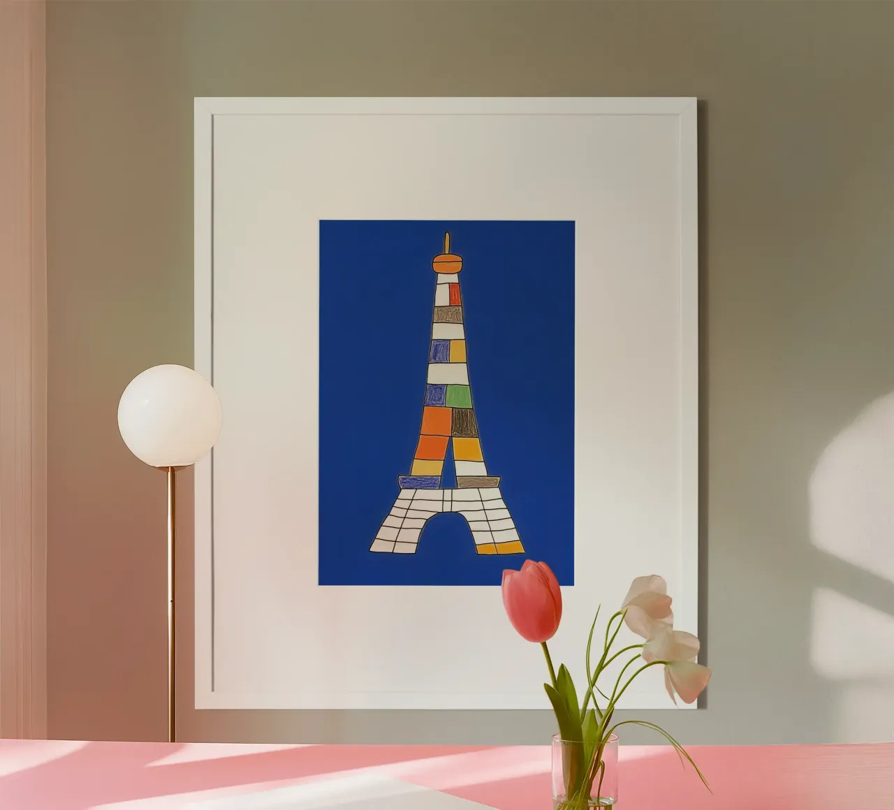 Torre Eiffel colorata poster da Little Art Lab