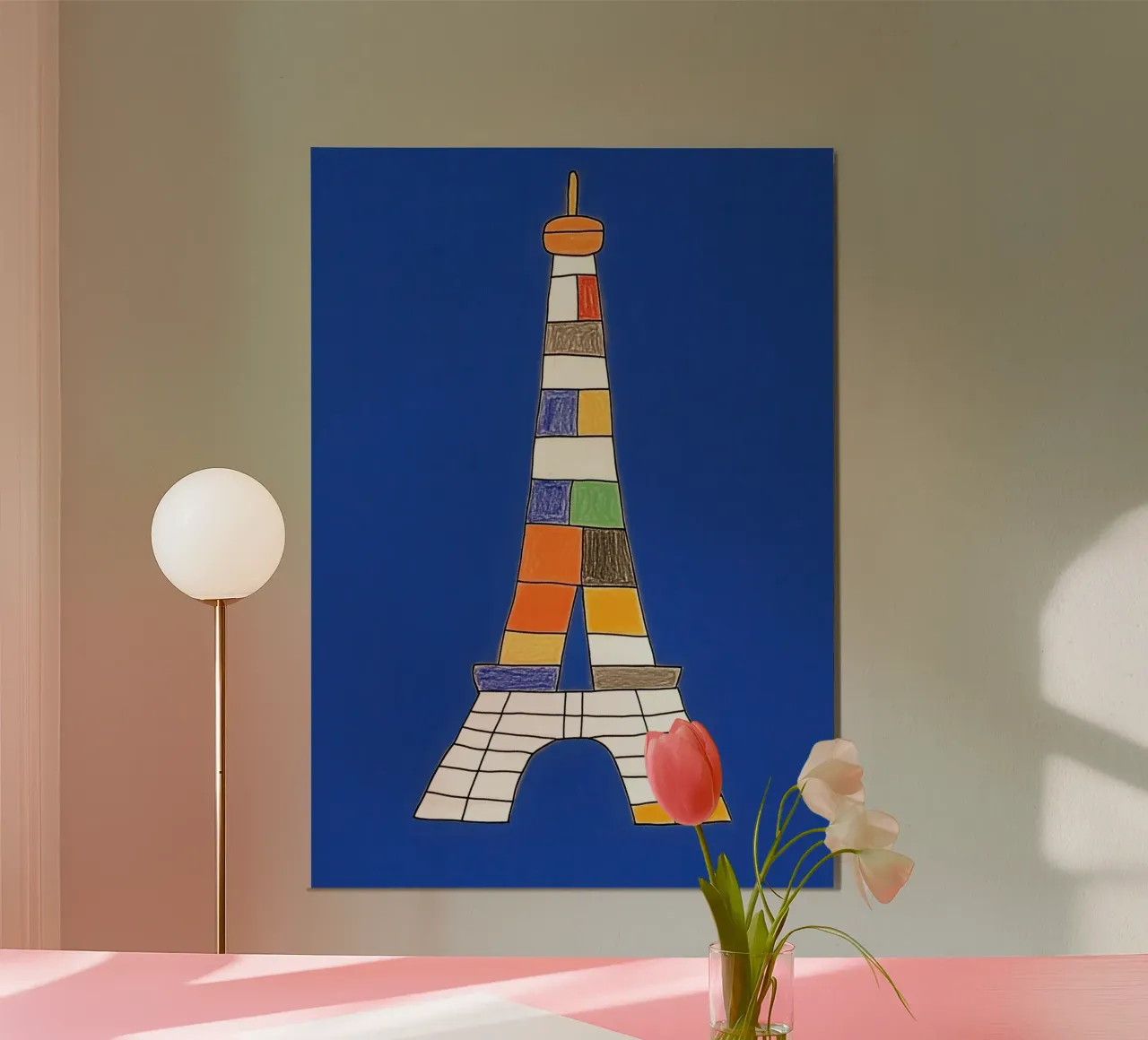 Torre Eiffel colorata poster da Little Art Lab