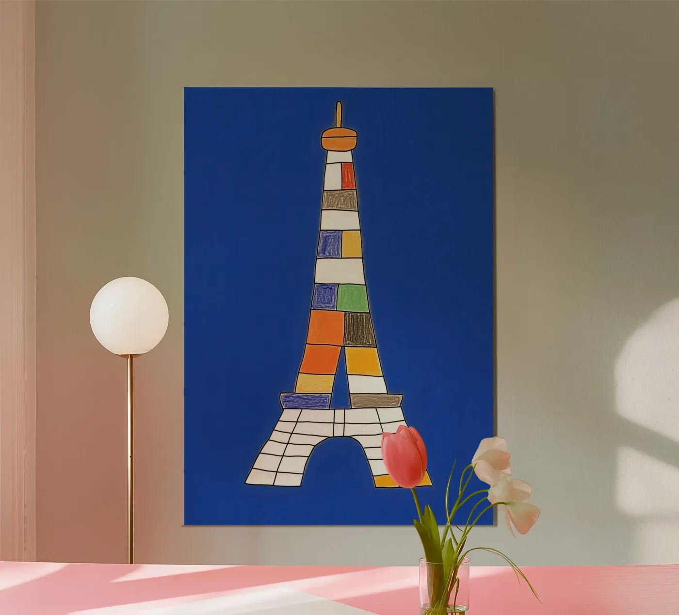 Colourful Eiffel Tower poster da Little Art Lab