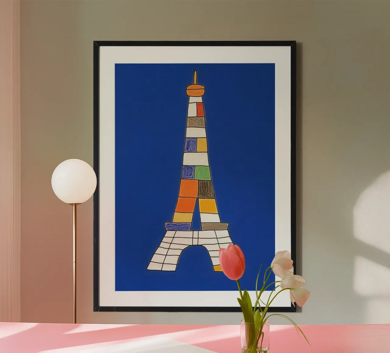 Torre Eiffel colorata poster da Little Art Lab