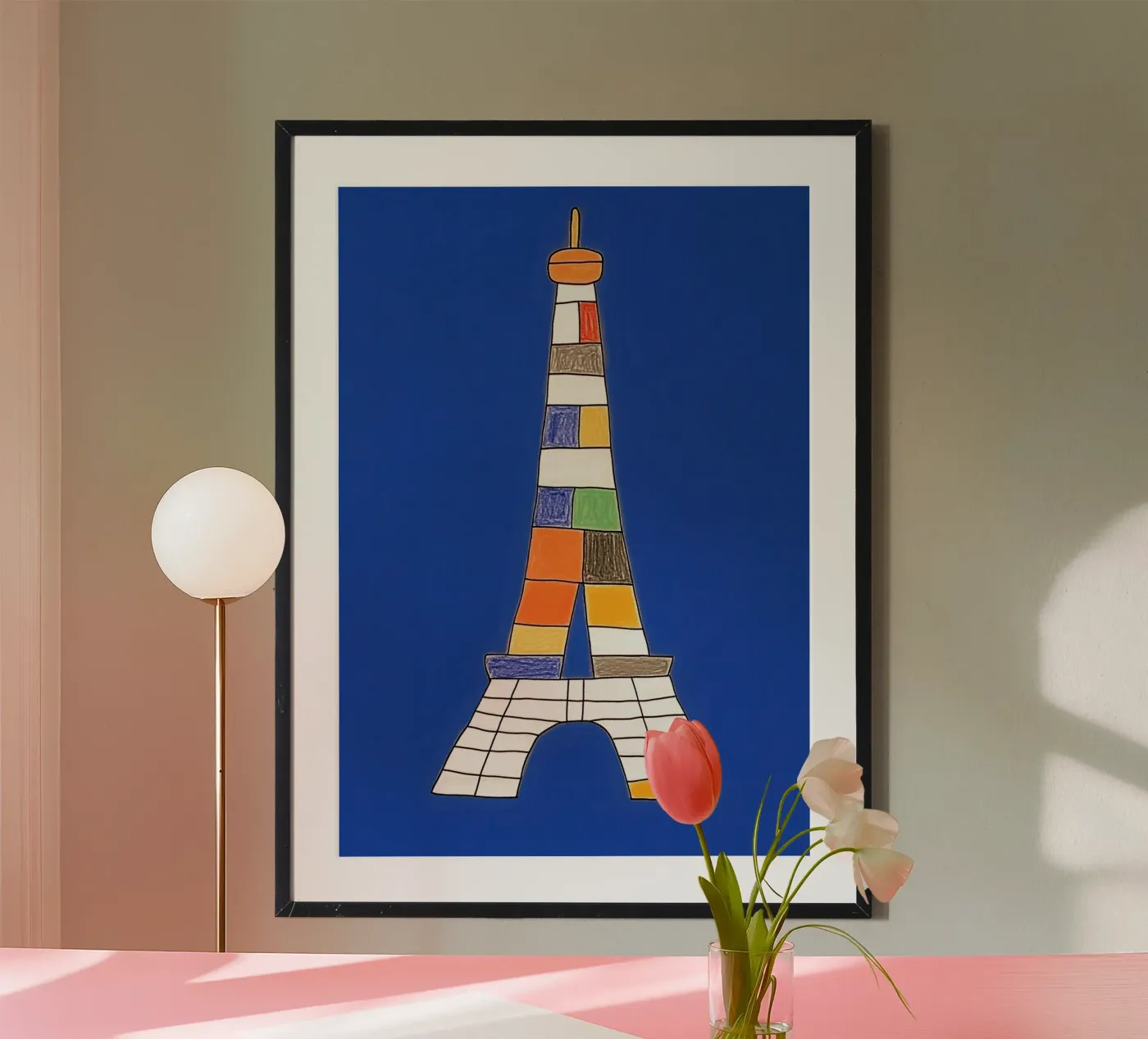 Colourful Eiffel Tower poster da Little Art Lab