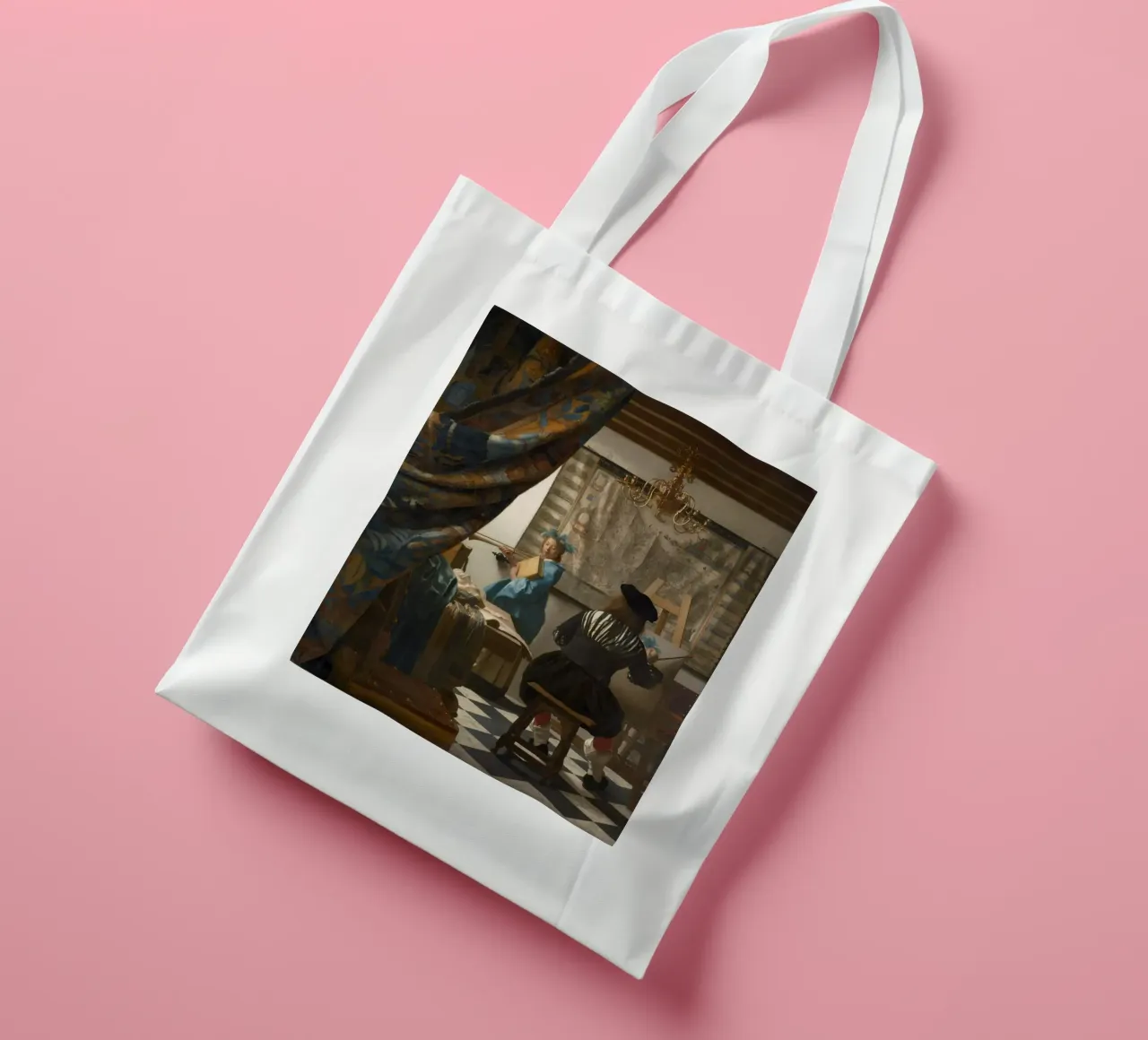 Johannes Vermeer - L'arte della pittura borsa in juta da William Store