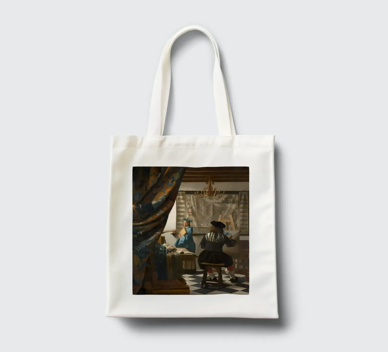 Johannes Vermeer - L'arte della pittura borsa in juta da William Store