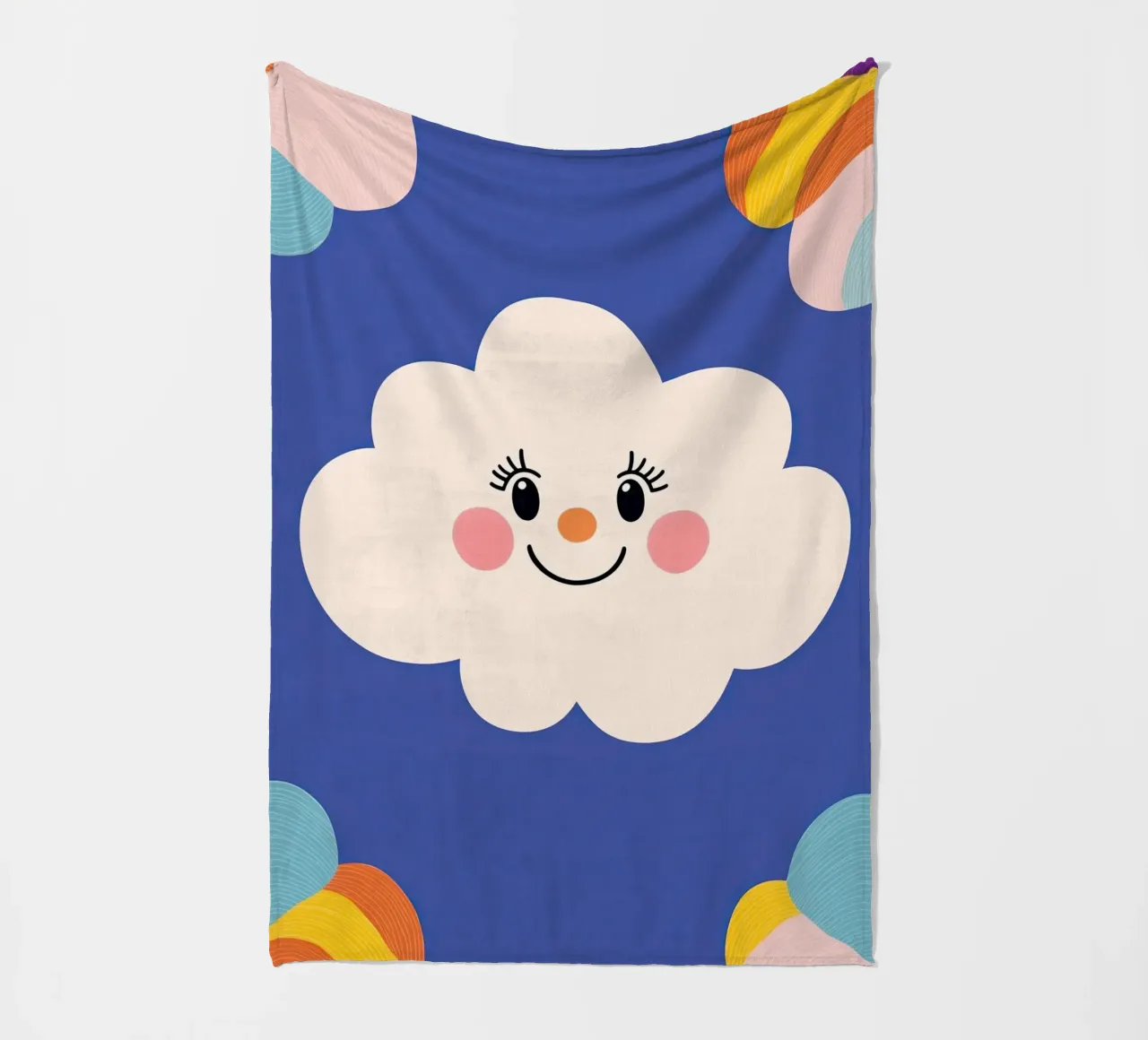 Cloud smiling fleecedeken van Little Art Lab