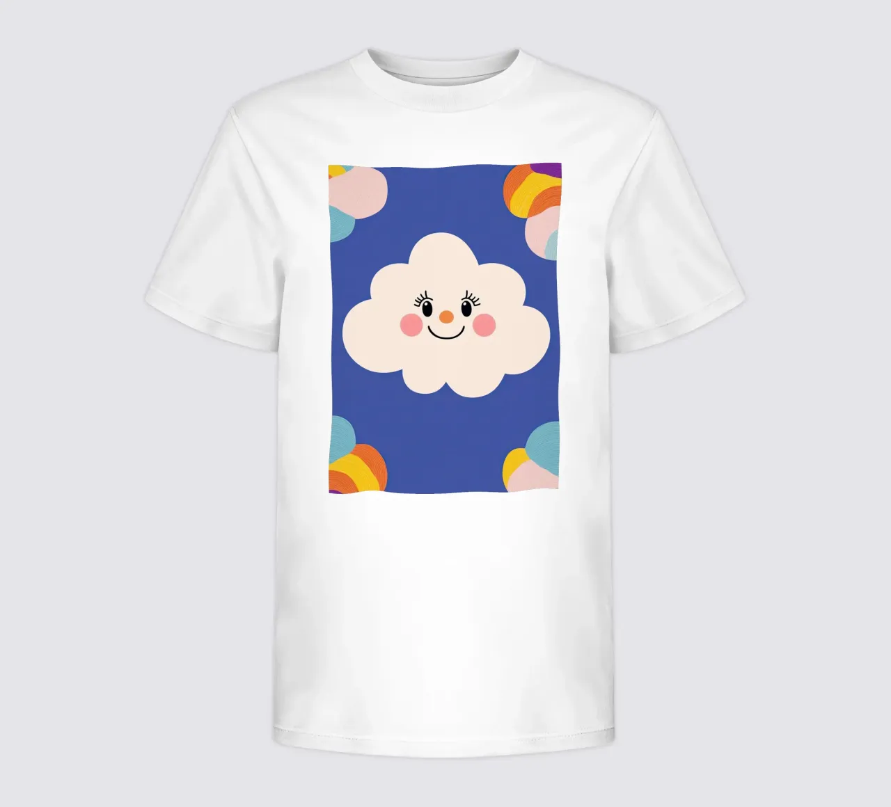 Nuvola sorridente t-shirt bambini da Little Art Lab