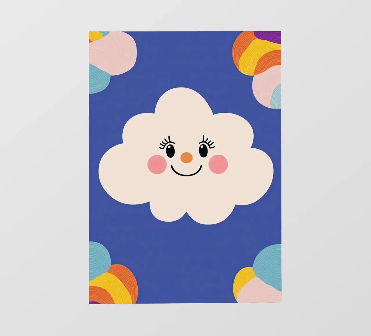 Wolken glimlachen fotobehang van Little Art Lab