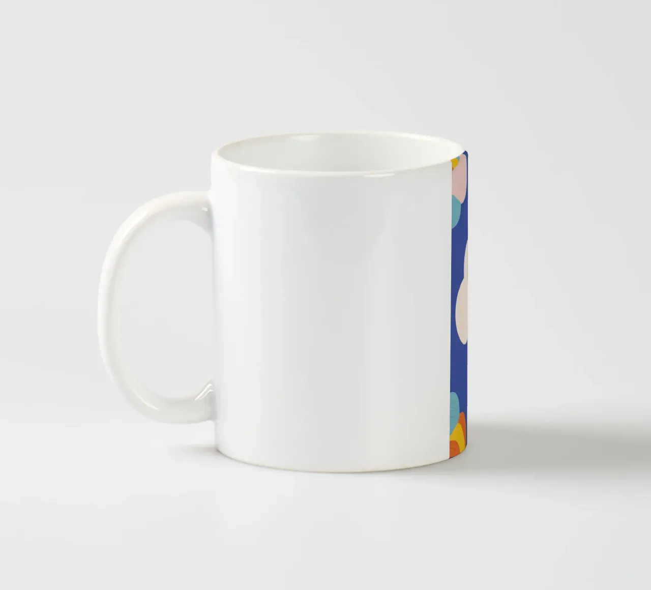 Cloud smiling ceramic mug by Little Art Lab