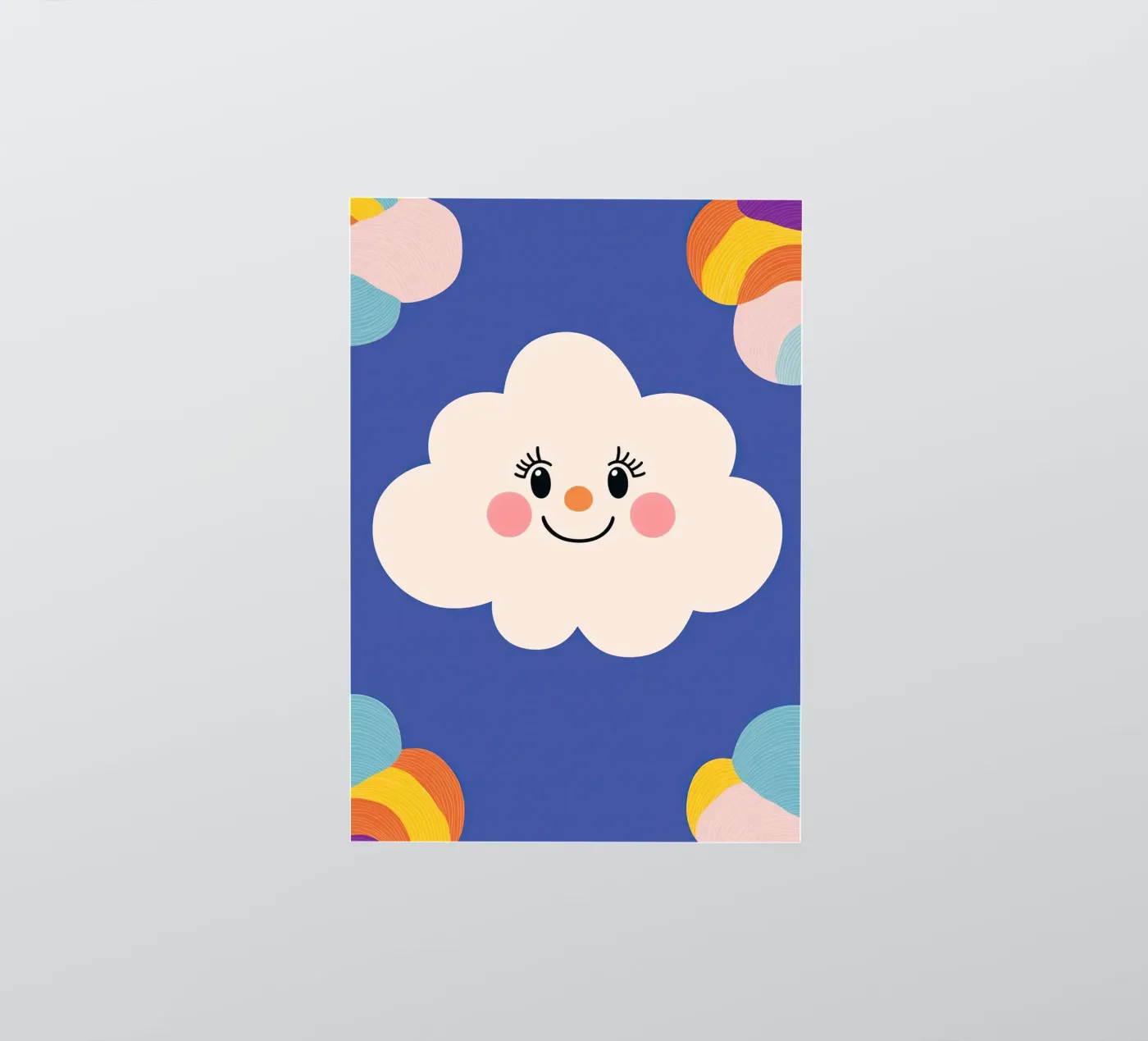 Cloud smiling autocollant de Little Art Lab