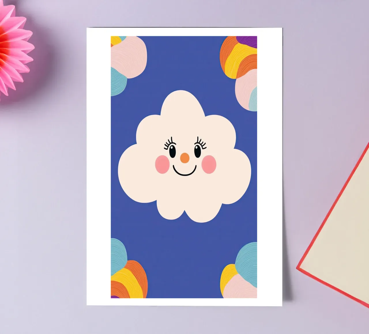 Cloud smiling sticker sheet by Little Art Lab