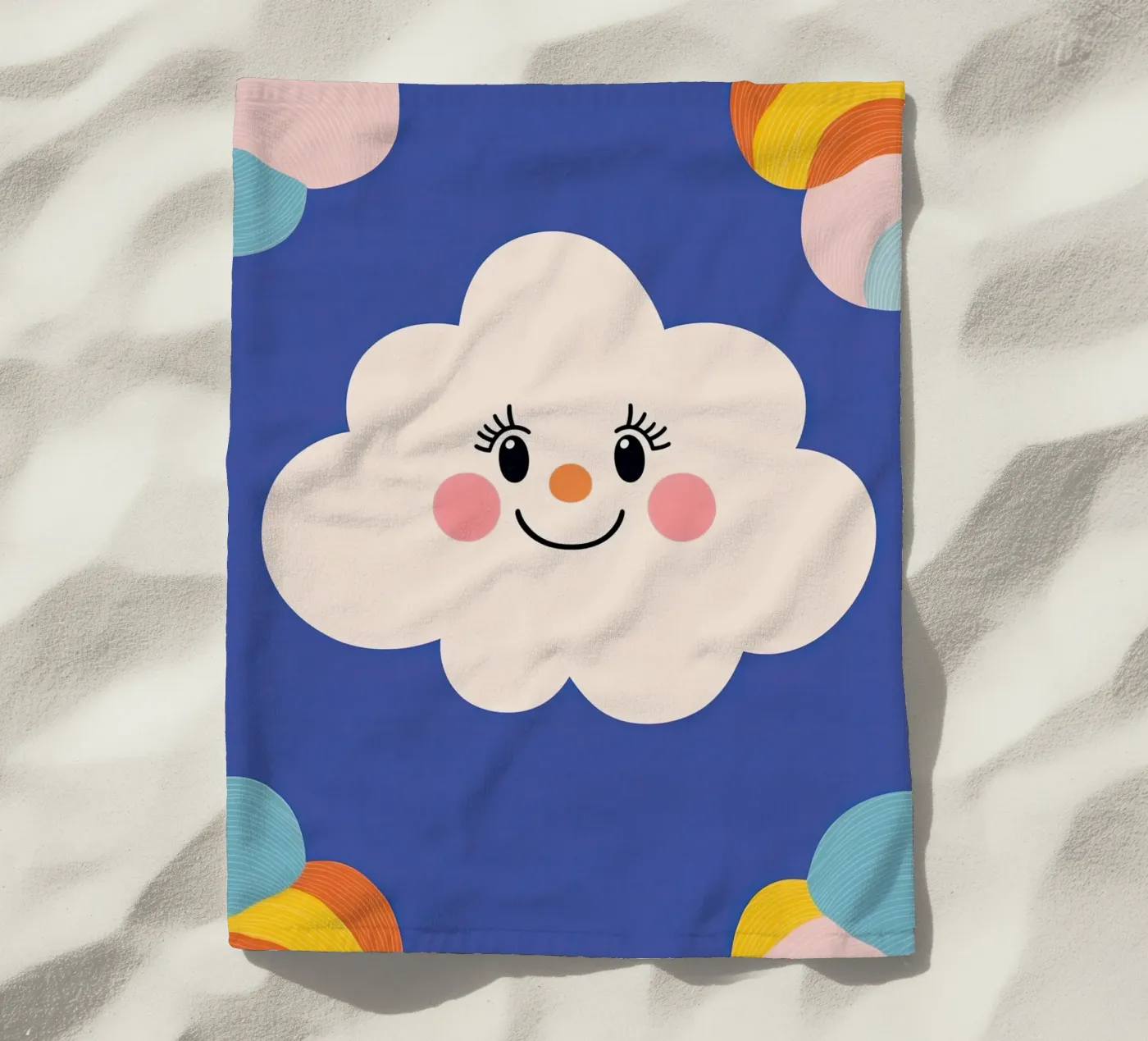 Cloud smiling Strandtuch von Little Art Lab