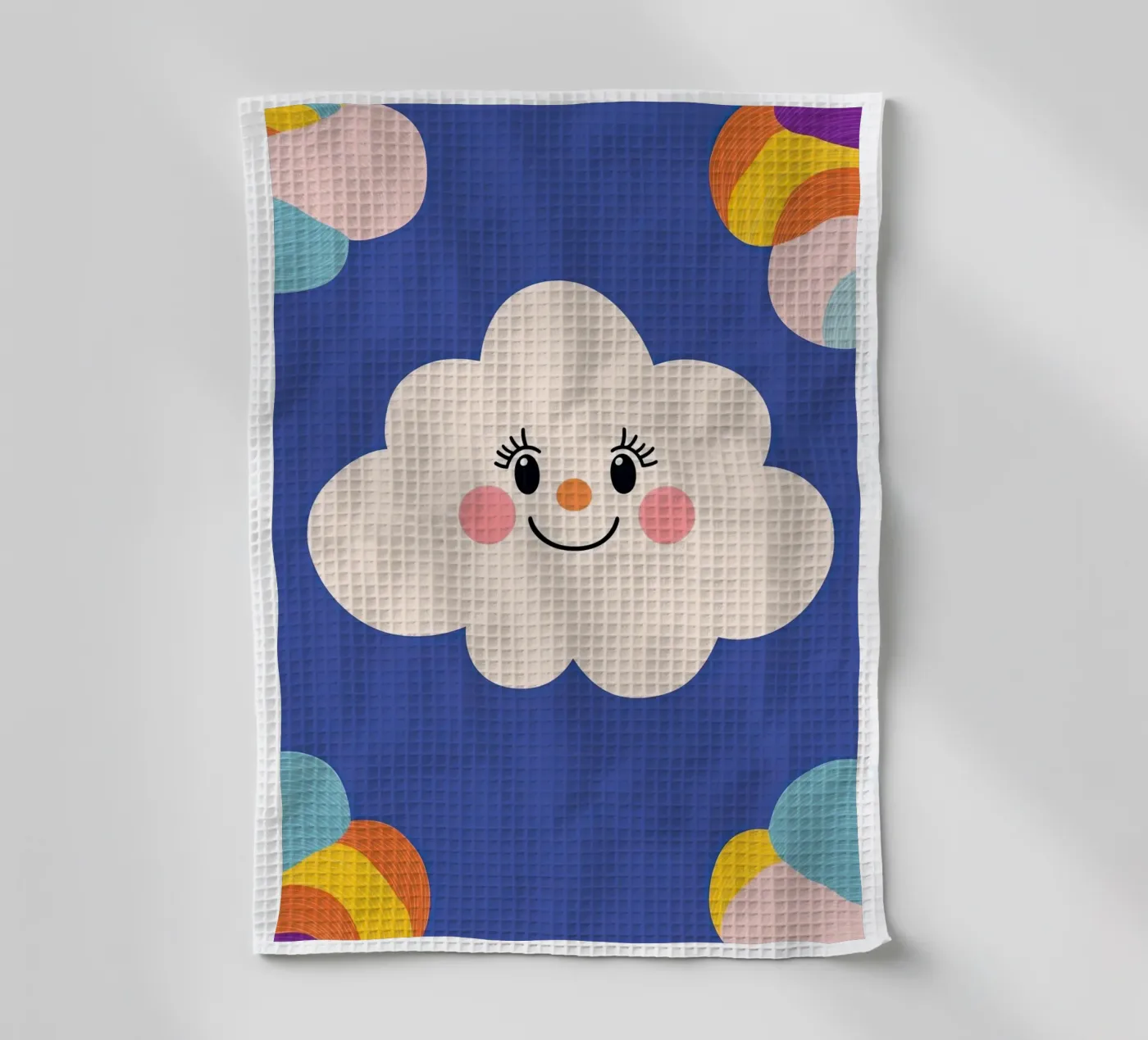 Cloud smiling torchon de Little Art Lab