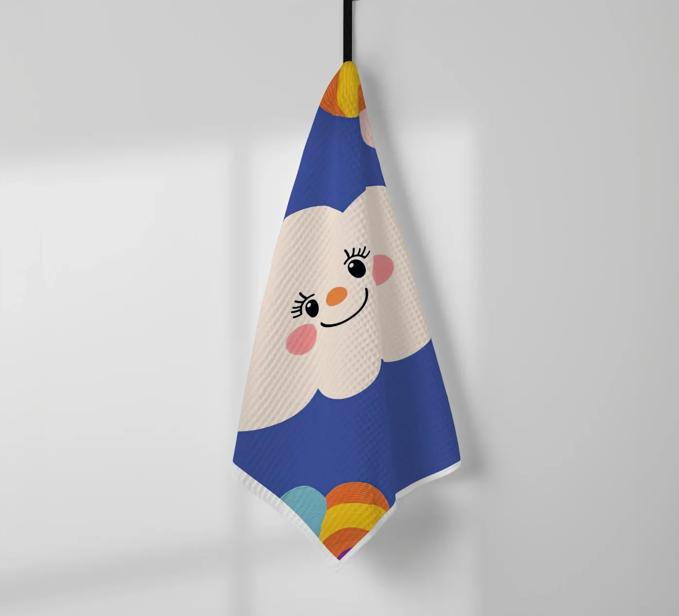 Cloud smiling torchon de Little Art Lab