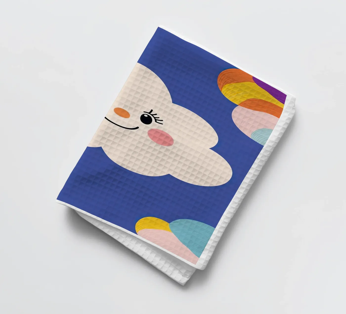 Cloud smiling torchon de Little Art Lab